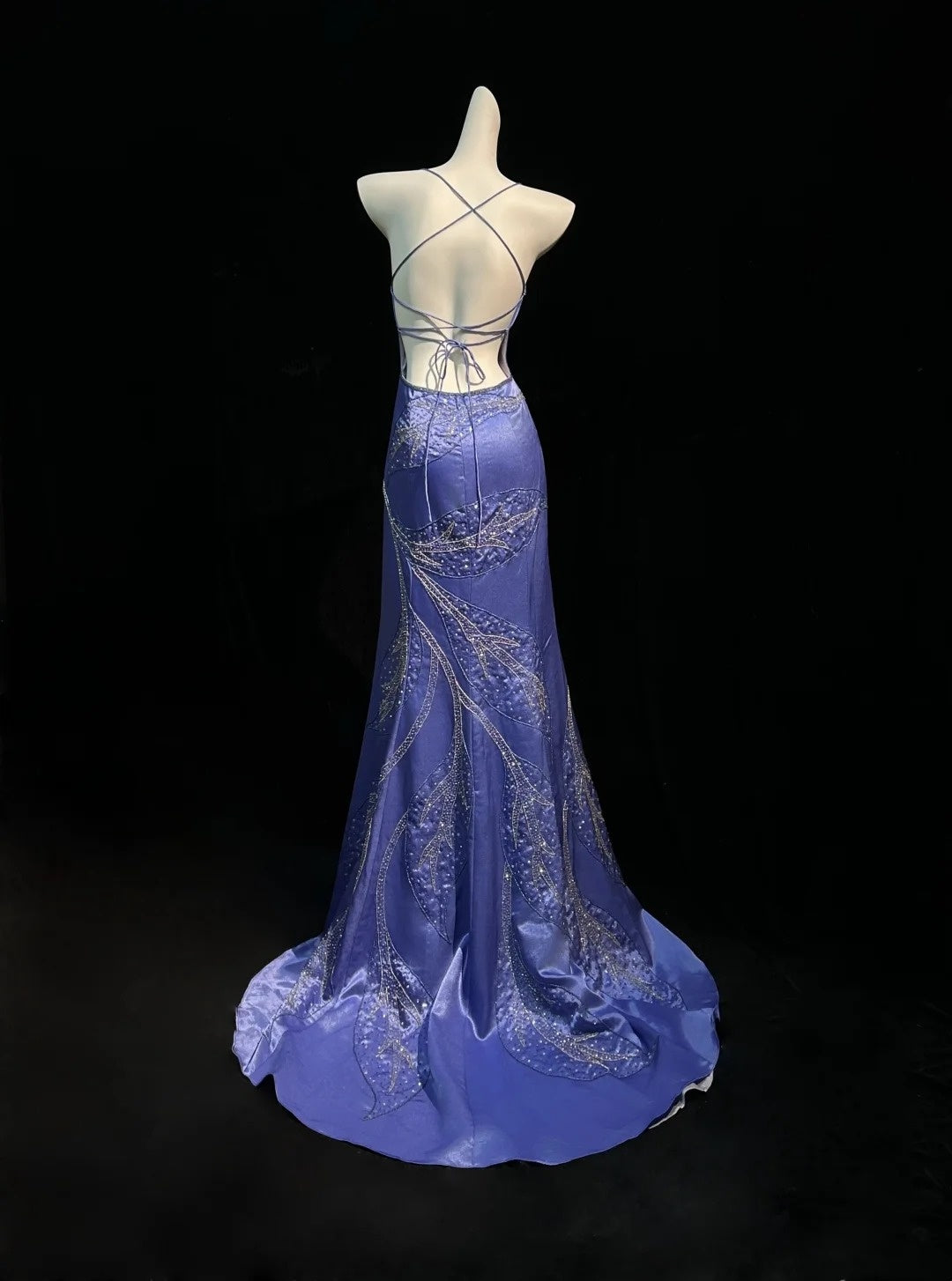 Satin Prom Dress Inspo Mermaid Spaghetti Straps Backless With Beading 18th Birthday Outfits Formal Party Gown RC0125