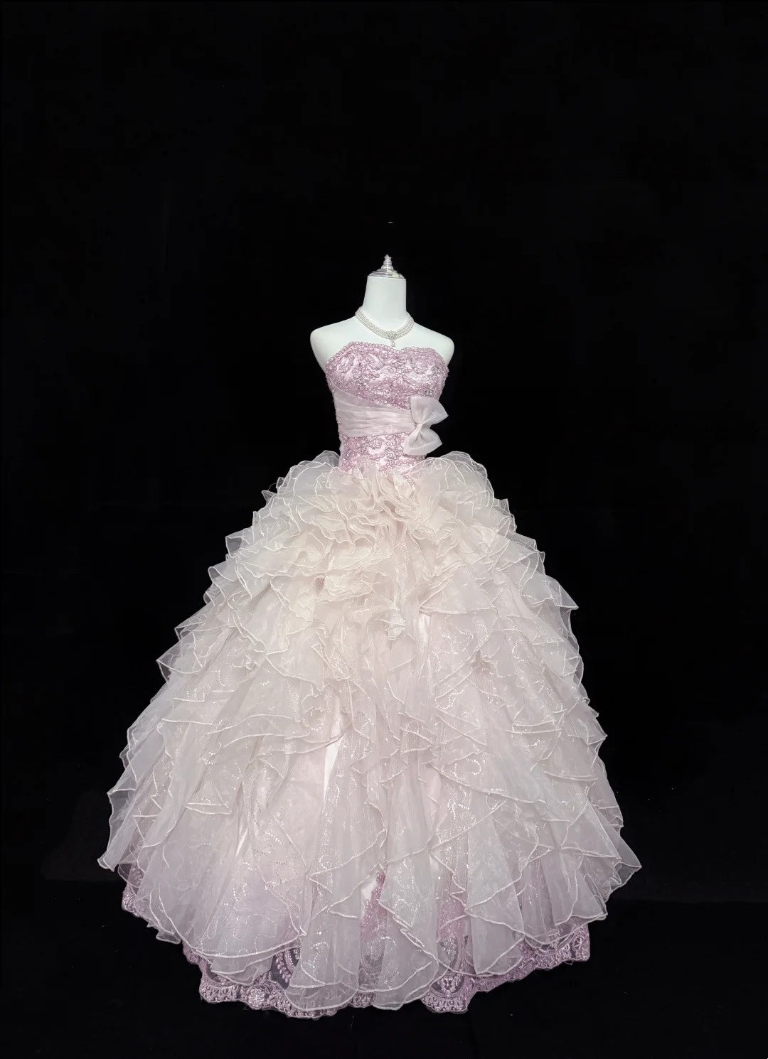 Sweet 16 Dresses Long Ball Gown Sweet Sixteen Long Birthday Dress Strapless Pink Formal Gown RC0299