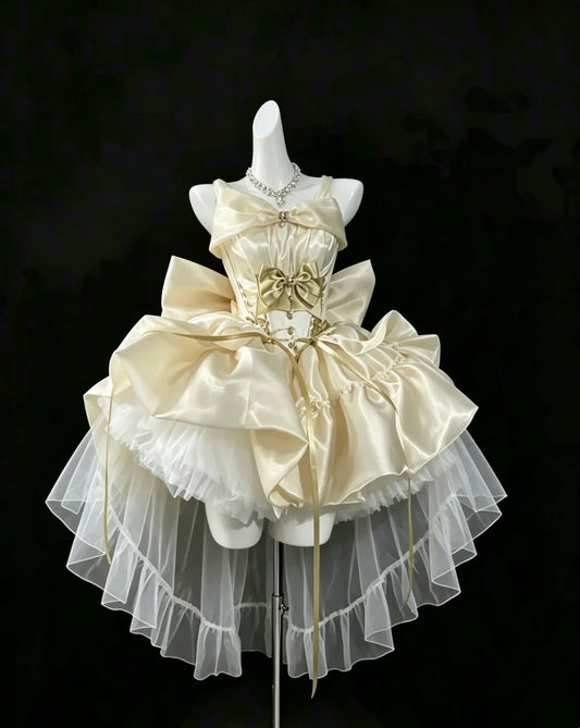 Classy Ball Gown Mini Short University College Impress Senior Inspo Graduation Dress Homecoming Dresses RB3302