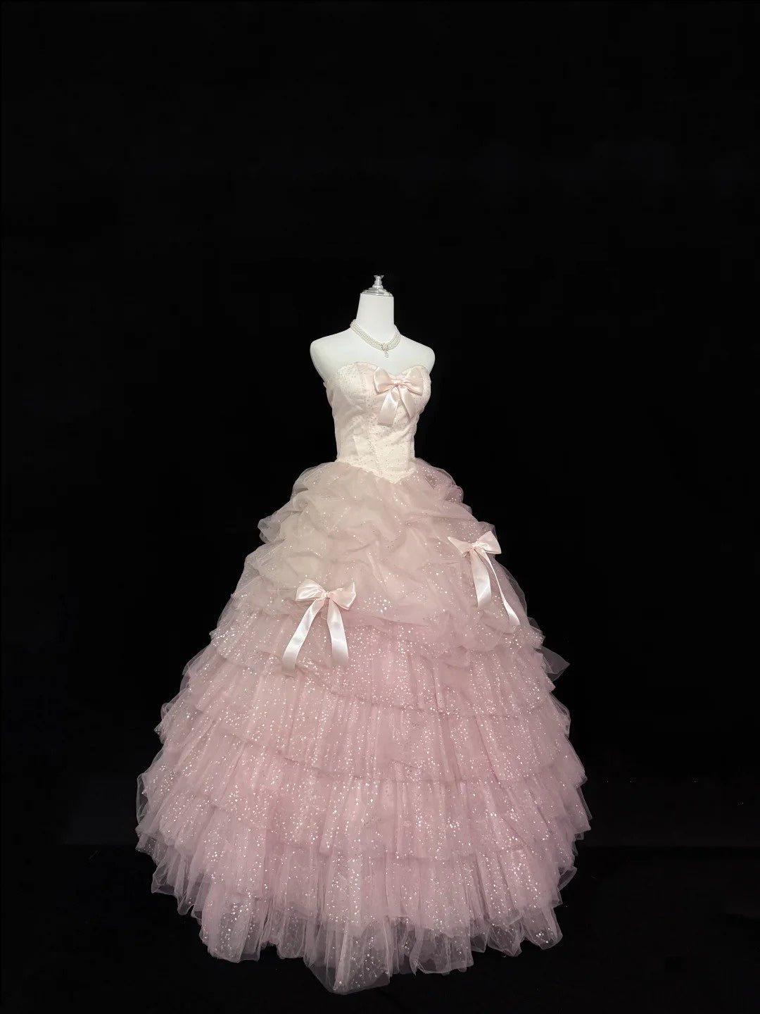 Sweet 16 Dresses Long Ball Gown Sweet Sixteen Long Birthday Dress Sweetheart Blush Pink Tulle Formal Gown RC0290