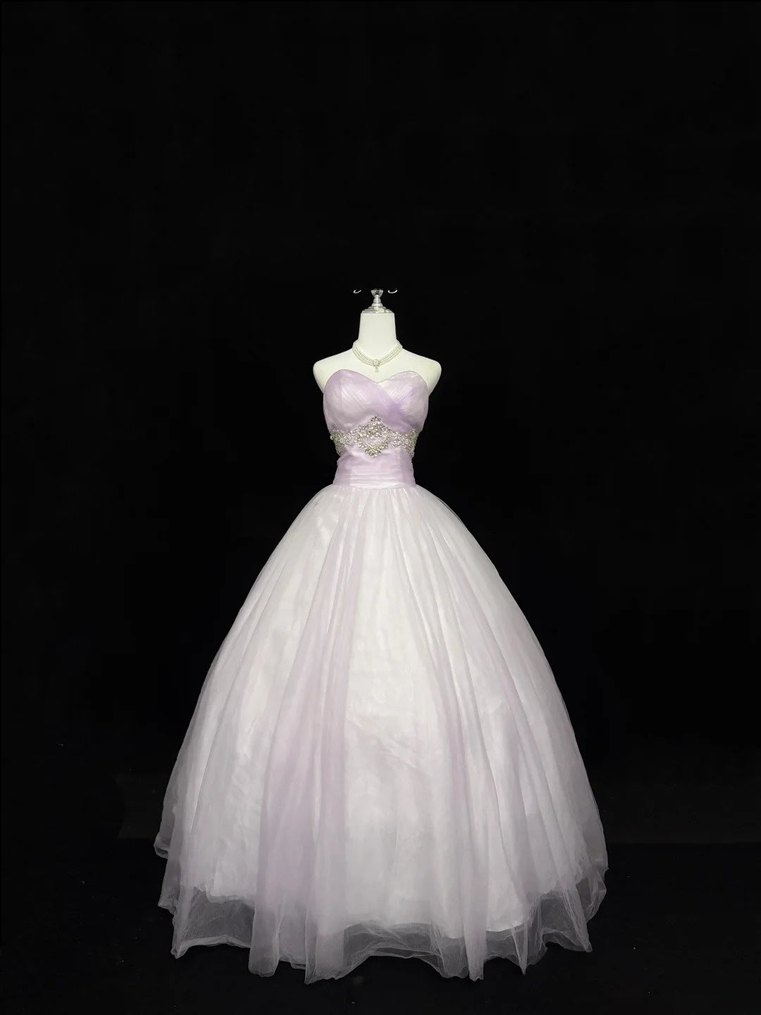 Sweet 15 Quinceanera Dress Ball Gown Sweetheart Lilac Tulle Long 15th Birthday Gown RC0366