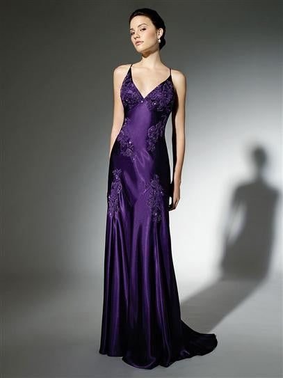 Modest Mermaid Spaghetti Strap Grape Lace Backless Satin Evening Dresses High School Teens Senior Night Dance Prom Outfits N014