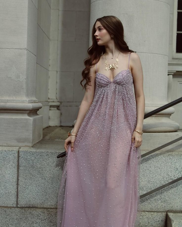 Modest A Line Spaghetti Strap Lilac Sequins Long Summer Beach Black Tie Prom Dresses Spring Wedding Guest Dress N1397