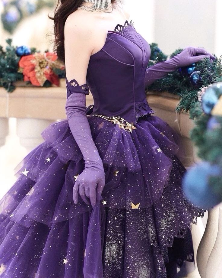 Luxurious Ball Gown Strapless Grape With Lace 2026 Prom Dress 16 Birthday Party Dress For Women Formal Gown AB1207