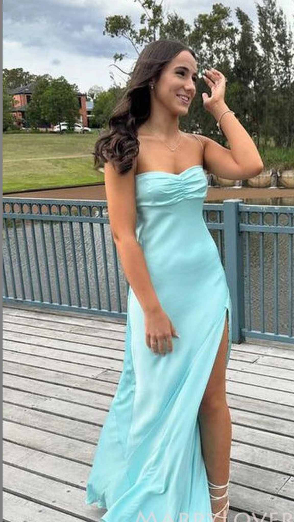 Cute Sheath Spaghetti Straps With Slit Long Summer Beach Black Tie Prom Dresses Spring Wedding Guest Dress N1407