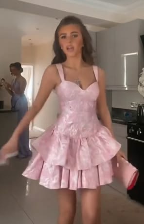 Cute A Line Pink Straps Short Summer Birthday Dress Hoco Dress Birthday Outfit 19Th Birthday Mini Party Dresses RB4157