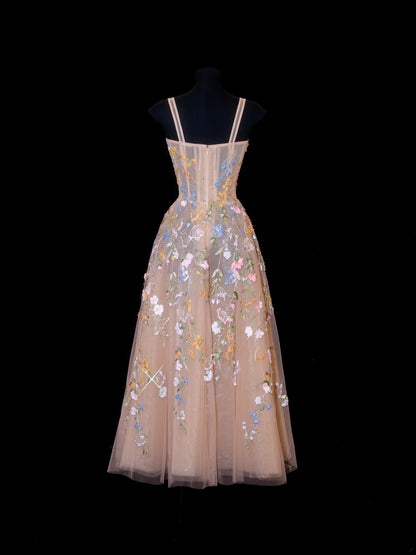 Elegant A line Sweetheart Floral Lace 18th Birthday Elegant Outfit Formal Prom Dresses N4180