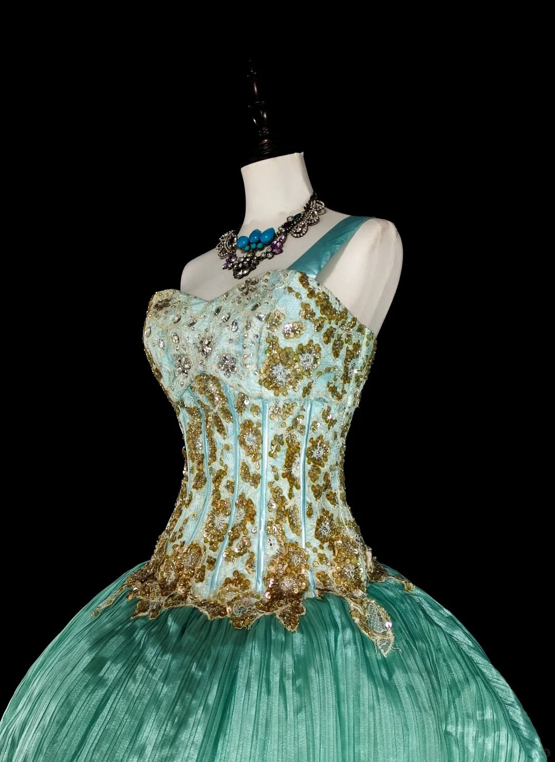 Modest Prom Dresses Ball Gown One Shoulder Green Floor Length Formal Evening Outfits N3518