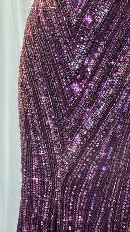 Mermaid Purple Luxury Gorgeous Beading Fashion Elegant Long Prom dresses Formal Evening Party Gown Vestidos De Dia AB492