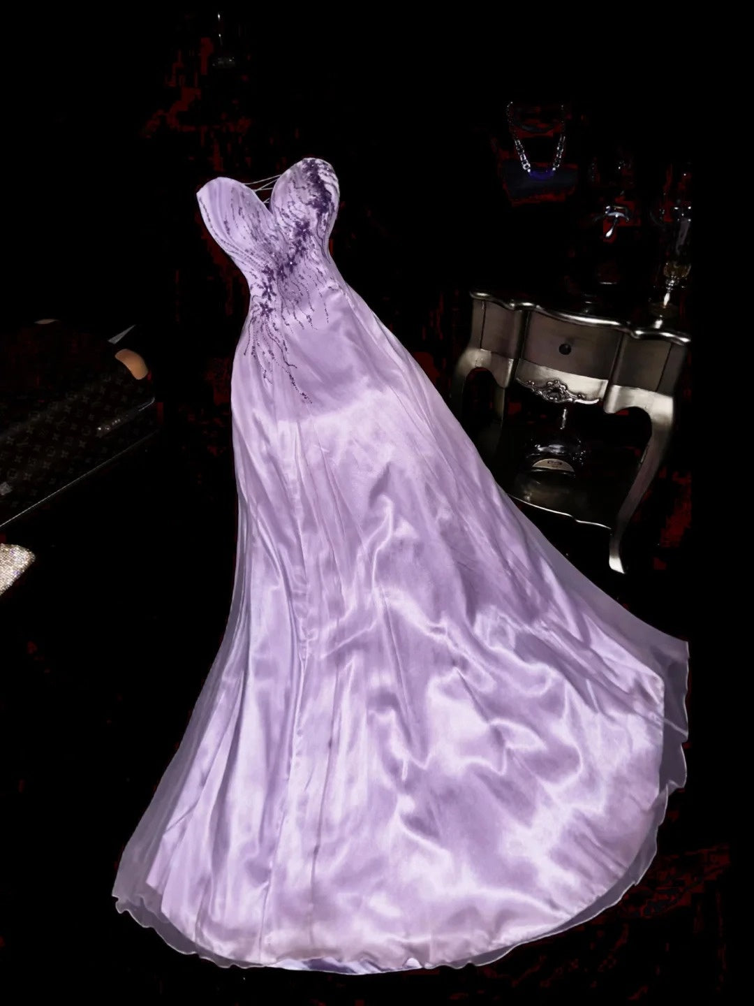 Luxurious Mermaid Sweetheart Lilac With Beading School Dances Prom Dresses 8th Grade Formal Outfits Evening Gown RB8418