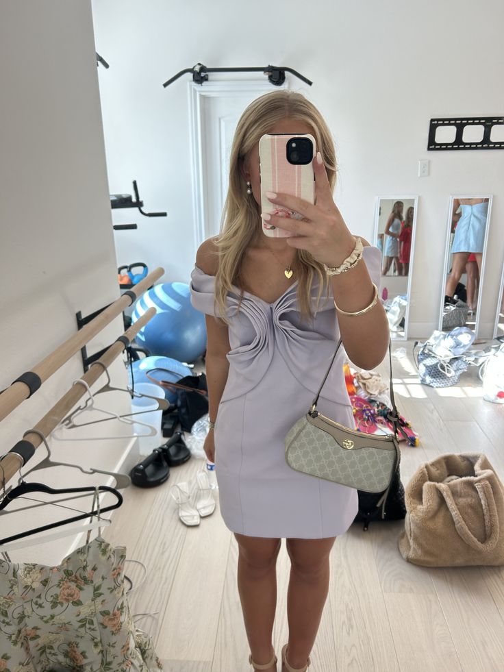 Pretty Sheath Off The Shoulder Lilac Mini Dress Homecoming Dresses University Ideas Inspo Short Hoco Court Gowns RB7249