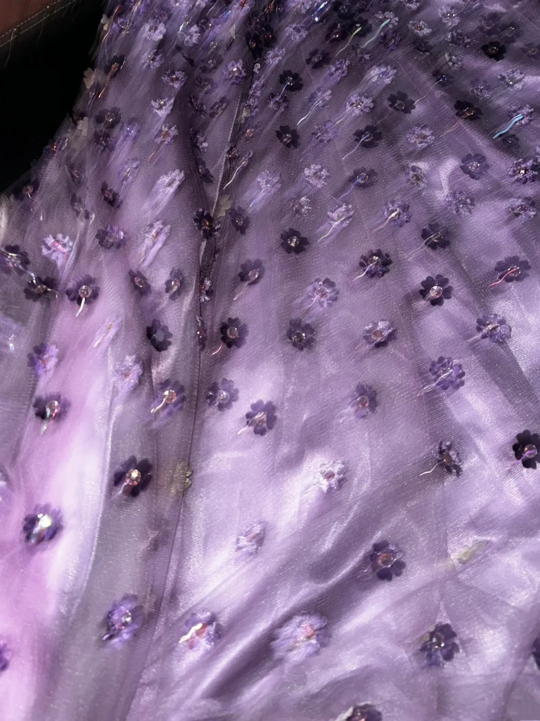 Luxurious Mermaid Spaghetti Straps Lilac With Beading Flowers School Dances Prom Dresses 8th Grade Formal Outfits Evening Gown RB8419