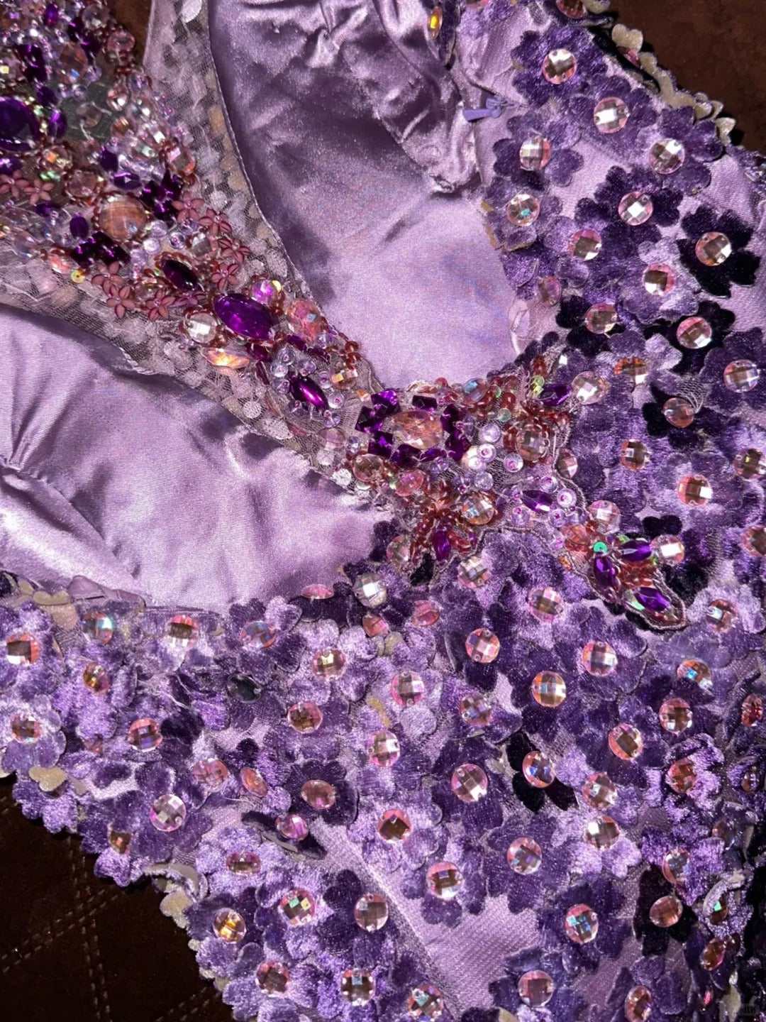 Luxurious Mermaid Spaghetti Straps Lilac With Beading Flowers School Dances Prom Dresses 8th Grade Formal Outfits Evening Gown RB8419
