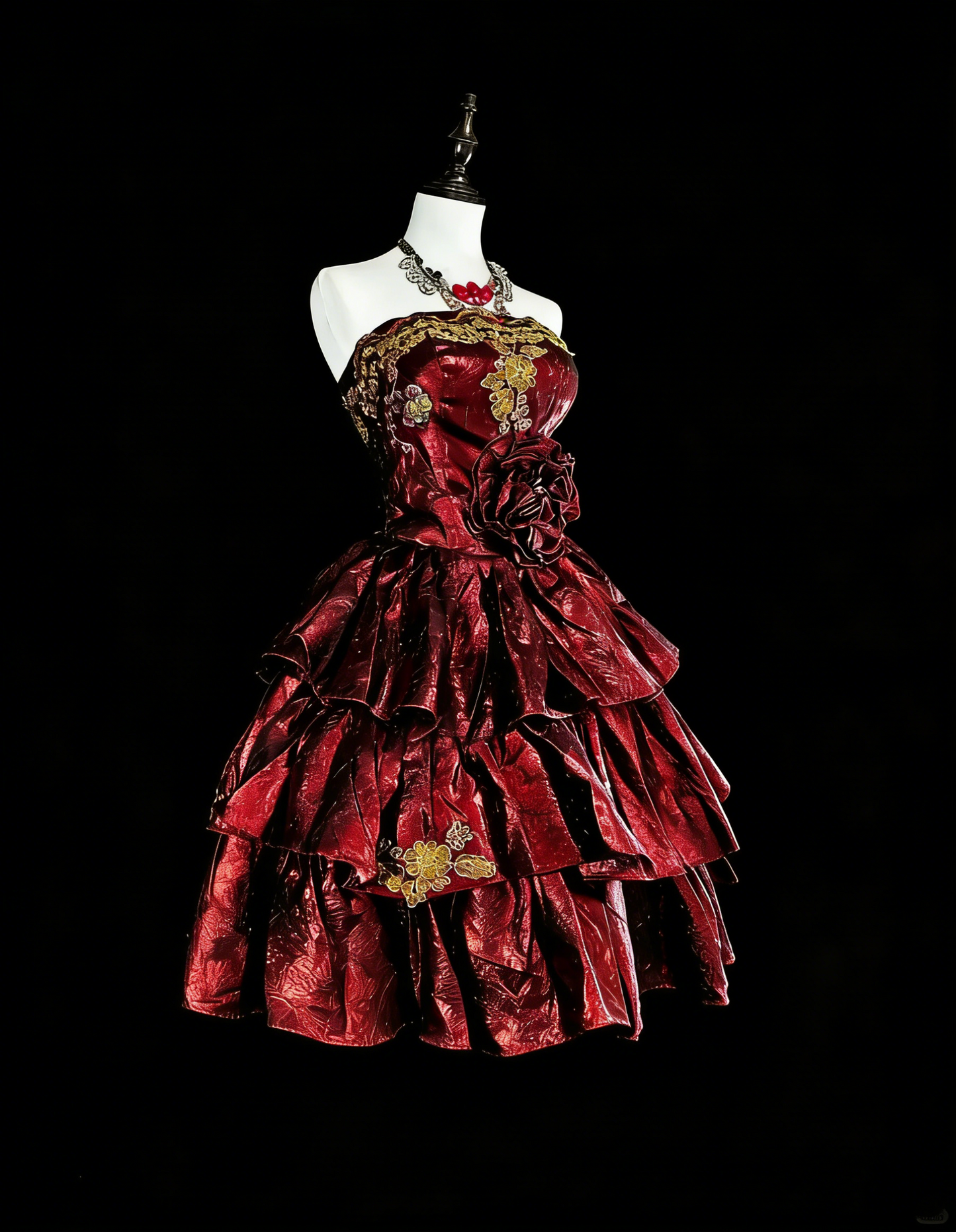 Vintage Ball Gown Strapless Burgundy Taffeta Short Inspo 2000s Hoco Gowns Inspo Homecoming Dresses N1611
