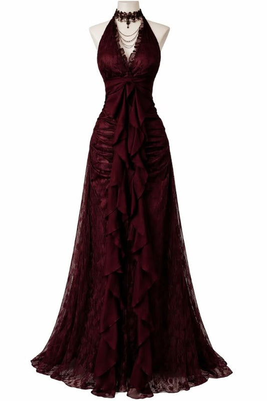 Vintage Black Elegant Vintage Prom Party Gown Evening Dress Princess Formal Dress N781