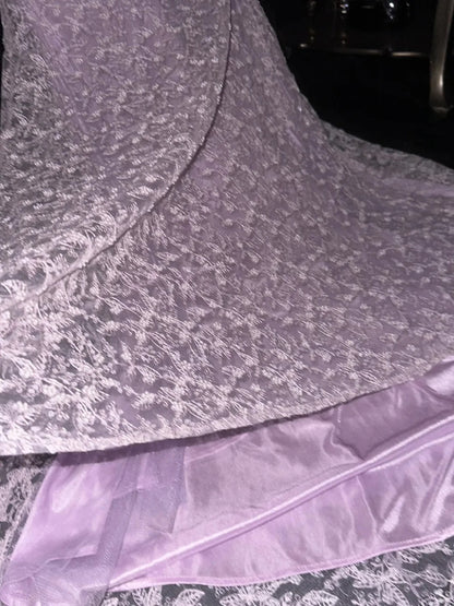 Luxurious Mermaid Spaghetti Straps Lilac Lace Long School Dances Prom Dresses 8th Grade Formal Outfits Evening Gown RB8421