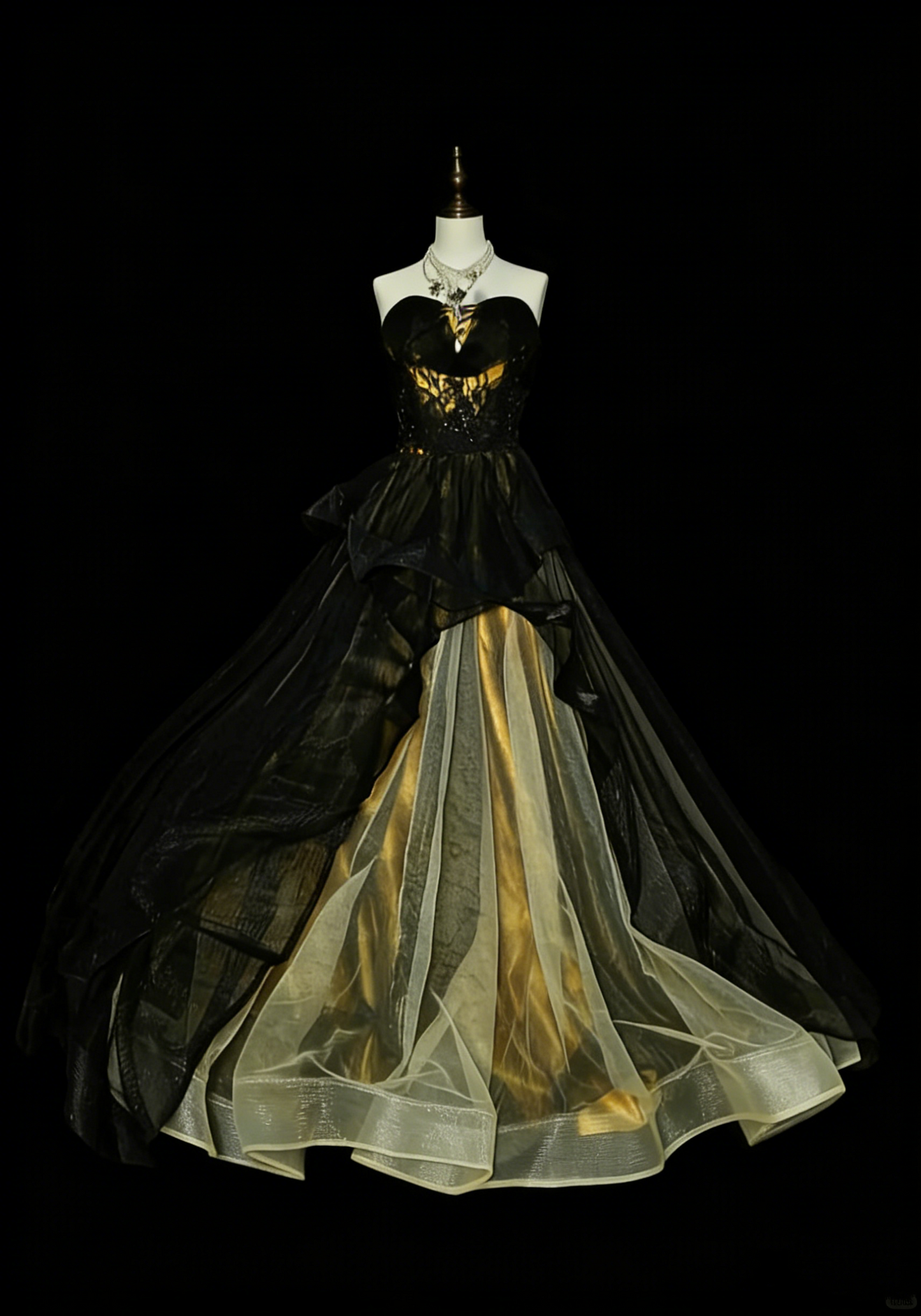 Vintage Ball Gown Sweetheart Black Tulle Sleeveless 80s Prom Dresses Long Formal Party Gown N1460