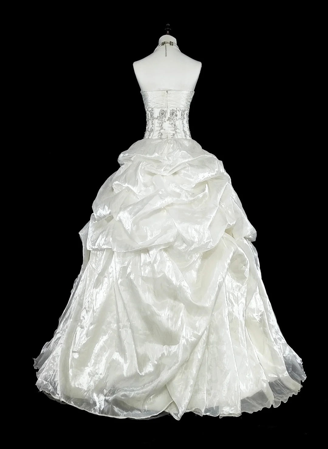 Romantic Wedding Dresses Ball Gown Sweetheart Ivory With Beaded Crystals Long Bridal Gown N3412