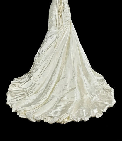 Vintage 80s Wedding Dresses Mermaid Sweetheart Ivory Long Brides Dress Fitted Bridal Gown N1609