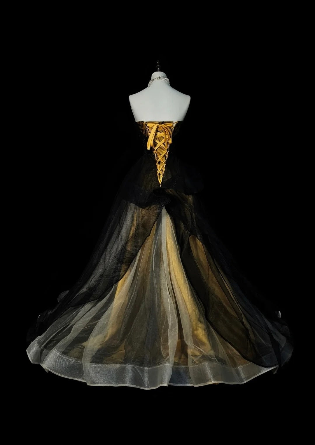 Vintage Ball Gown Sweetheart Black Tulle Sleeveless 80s Prom Dresses Long Formal Party Gown N1460