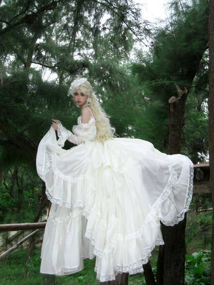 Princess Wedding Dresses Ball Gown Off The Shoulder Lace Tulle White Brides Dress For Brides Fitted Long Bridal Gowns AB2407