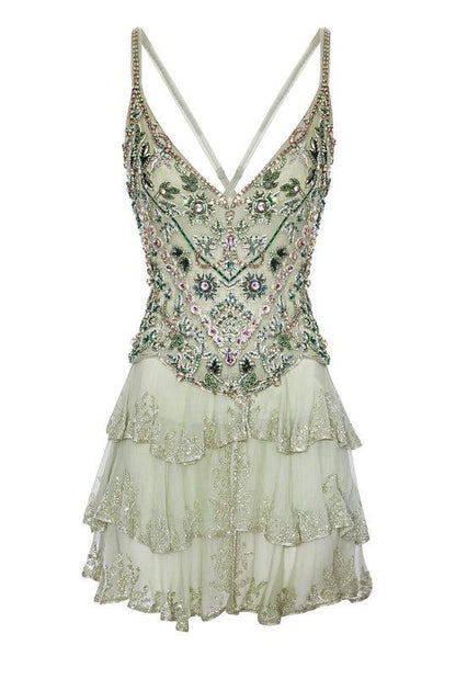 Senior homecoming dress, cute short prom dresses inspo mint green sequin backless Birthday Cocktail Ideas Outfits RB8316