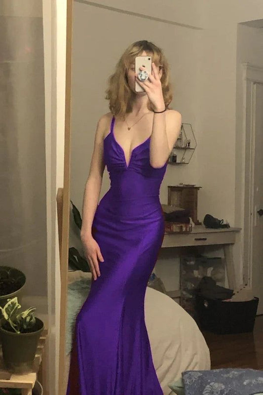 Burgundy Mermaid Long Prom Evening Dress Formal Gowns Inspo Evening Outfit N269