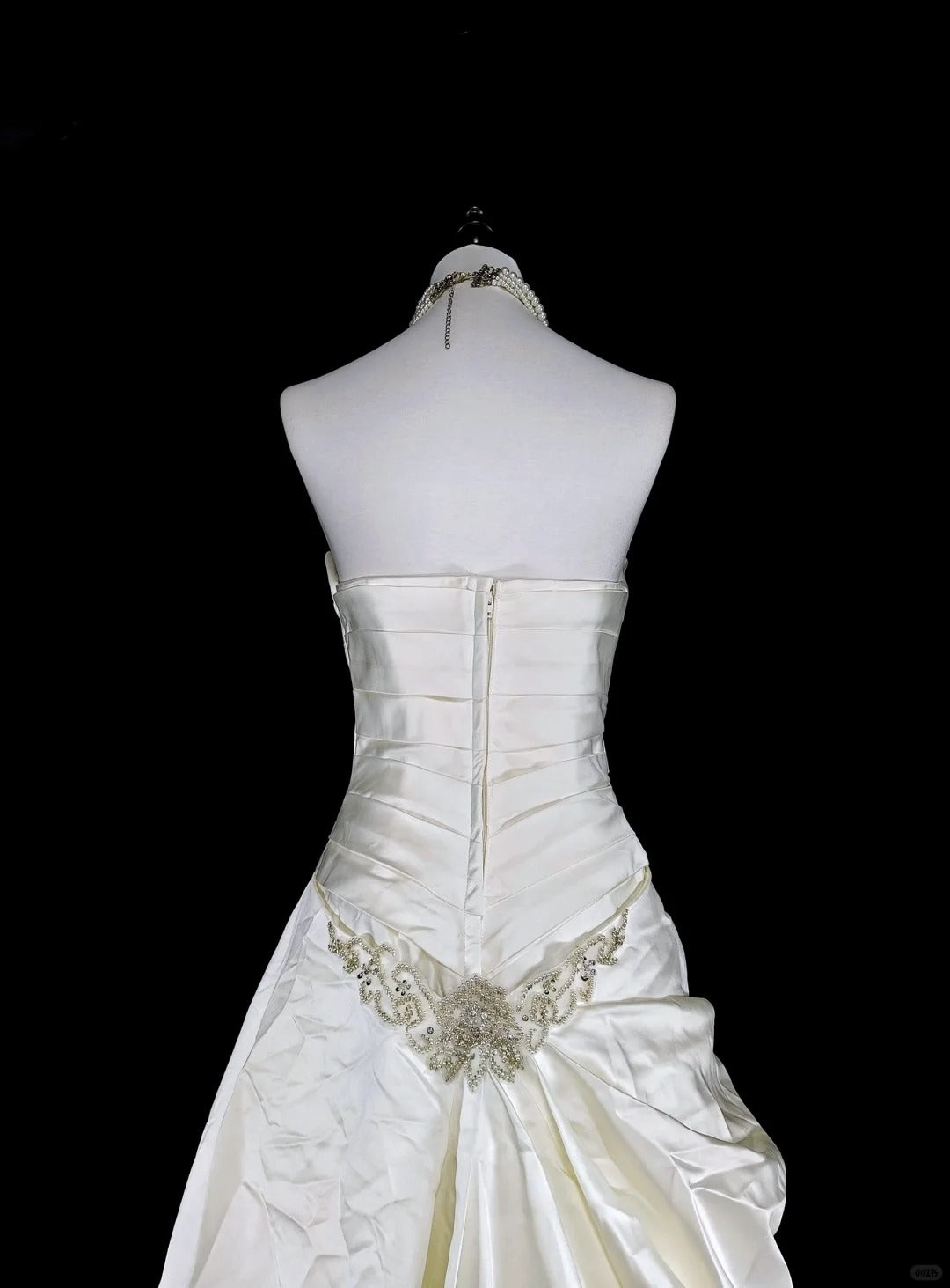 Unique Wedding Dresses Mermaid Strapless Ivory With Beaded Crystals Long Bridal Gown N3419