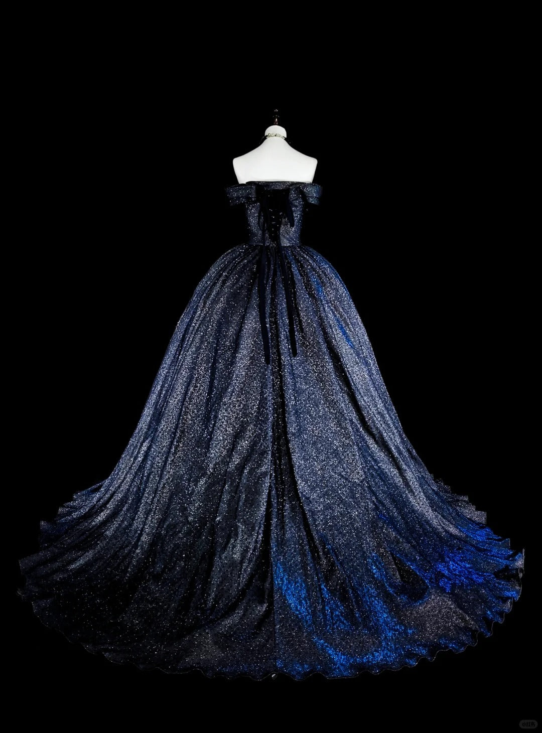 Modest Prom Dresses Ball Gown Navy Blue Tulle Off The Shoulder Sweet 16 Dress Formal Evening Outfits N3516