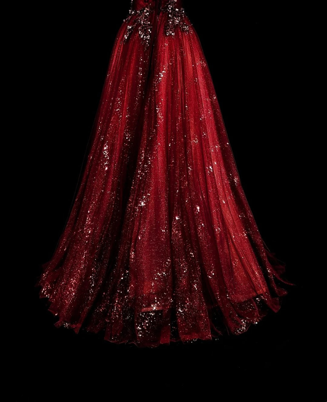 Vintage Prom Dresses Aesthetic 1950s Retro Classy Ball Gown Off The Shoulder Burgundy Long With Appliques N1995