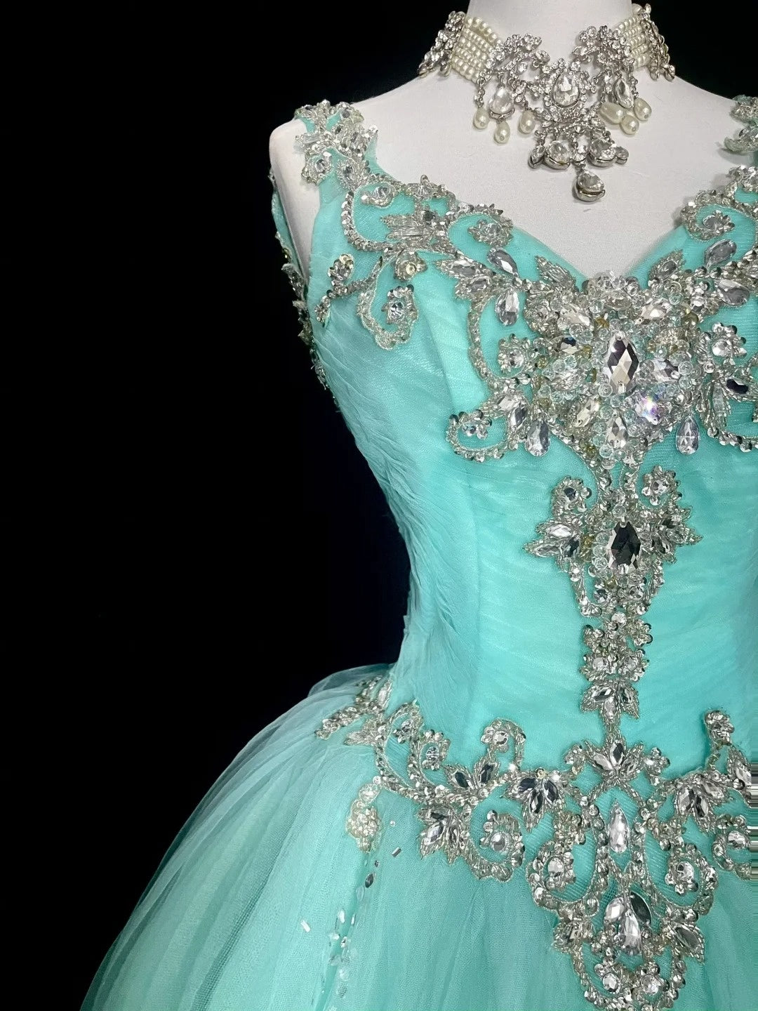 Vintage Ball Gown Sweetheart Mint Green Tulle Sweet 16 Dresses Quinceanera Dress Long 15 Vestidos De Fiesta N1468
