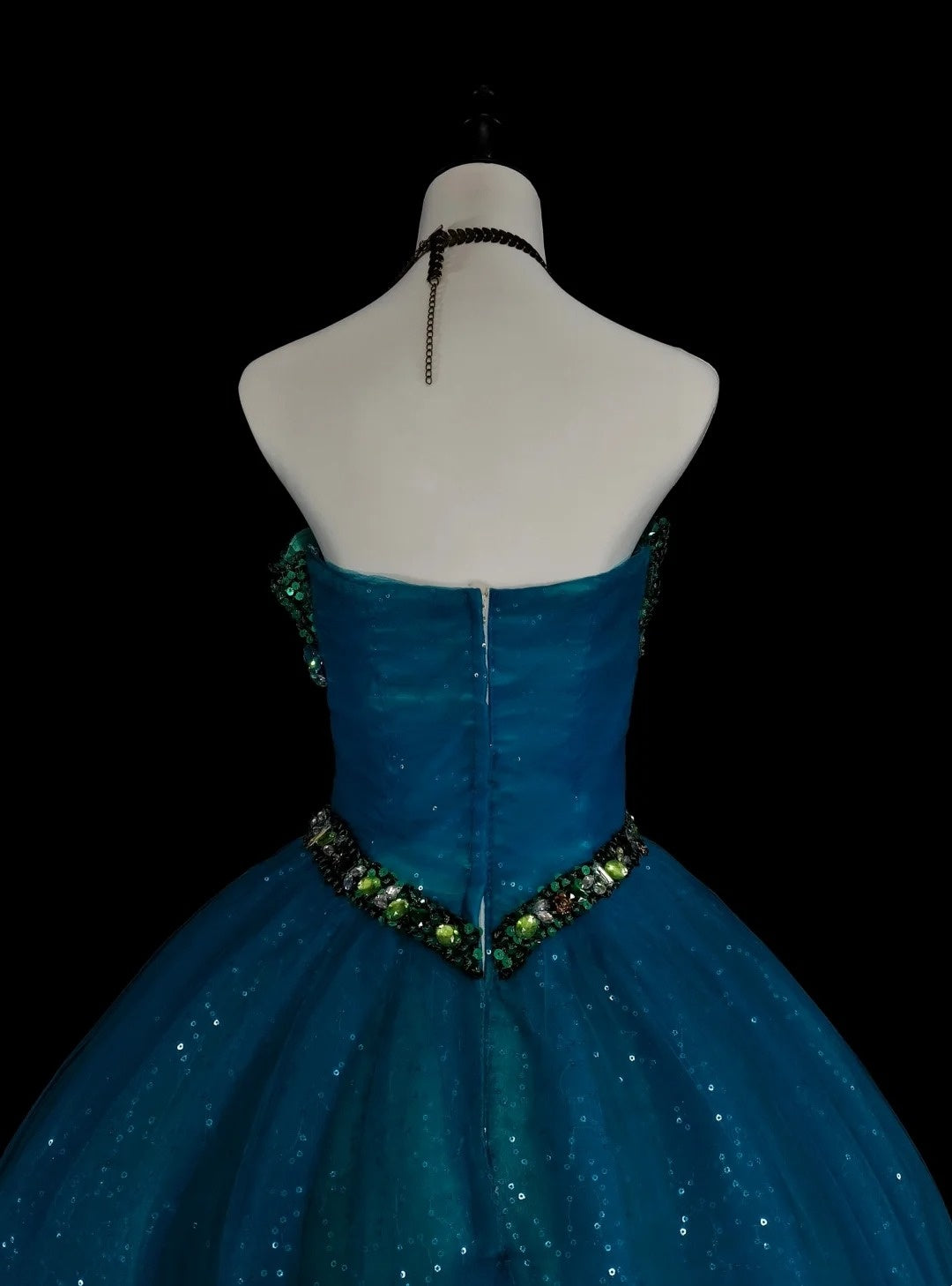 Vintage Ball Gown Strapless Blue Tulle Sweet 16 Dresses Quinceanera Dress Long 15 Vestidos De Fiesta N1478