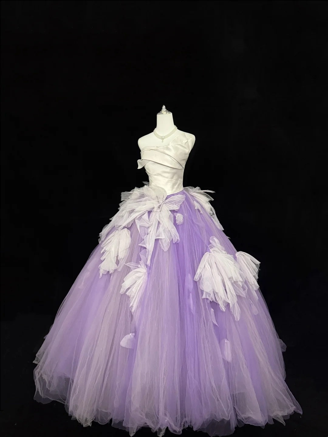 Sweet 16 Dresses Long Ball Gown Sweet Sixteen Long Birthday Dress Strapless Lilac Formal Gown RC0314