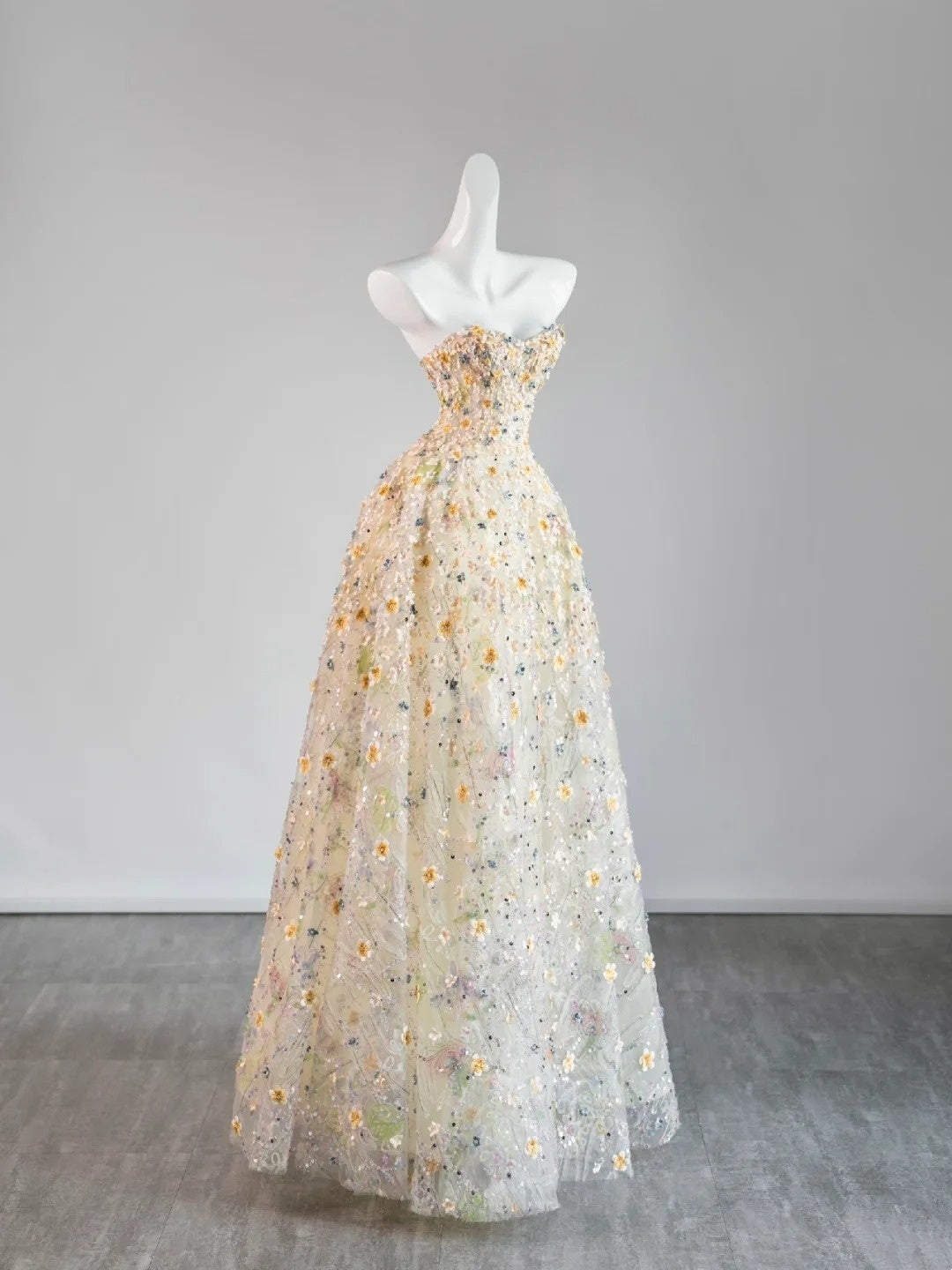 Cute Ball Gown Sweetheart Floral Long Prom Dresses Formal Gowns Inspo Evening Outfit N242
