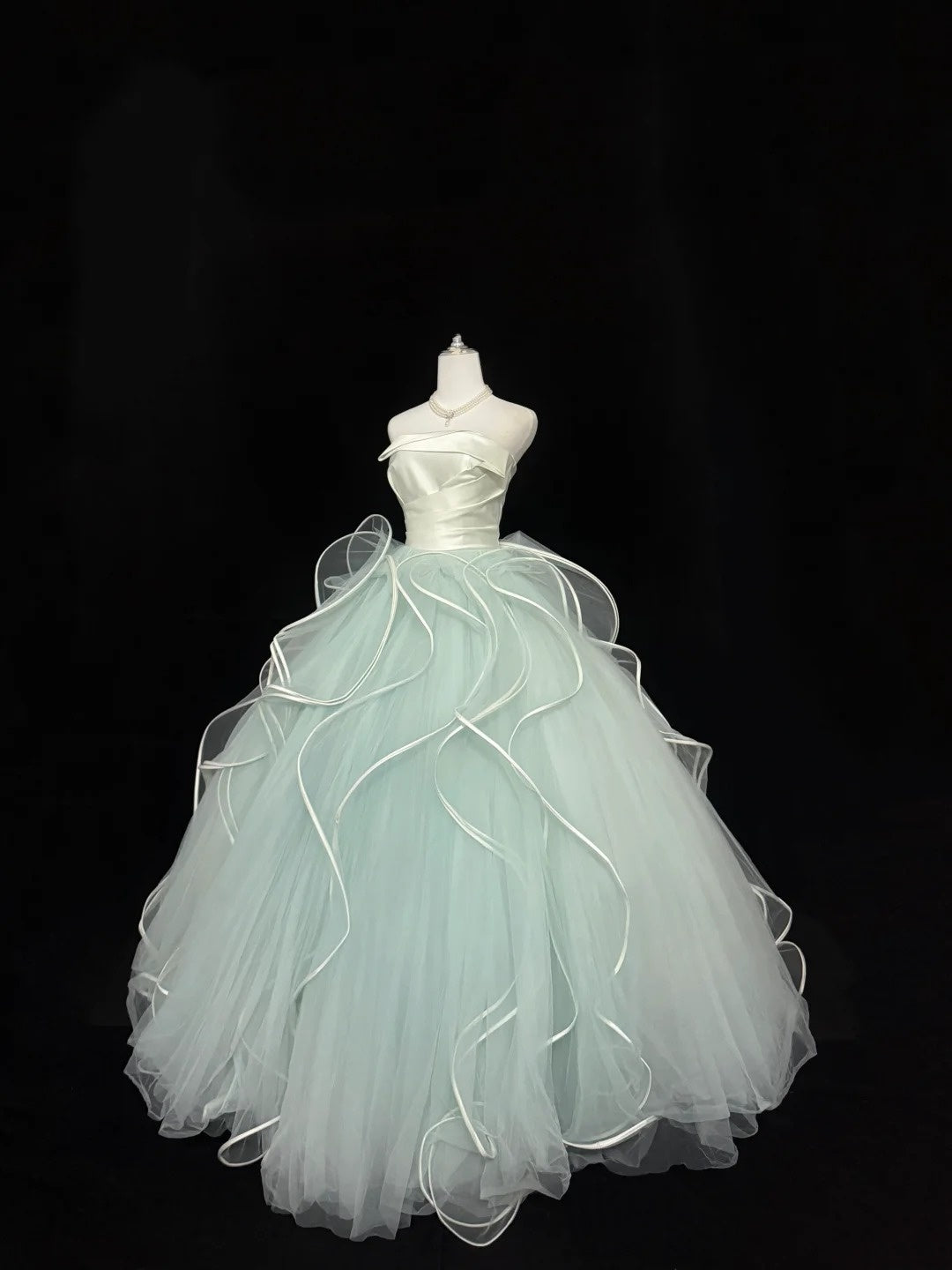 Sweet 16 Dresses Long Ball Gown Sweet Sixteen Long Birthday Dress Strapless Sage Green Formal Gown RC0345