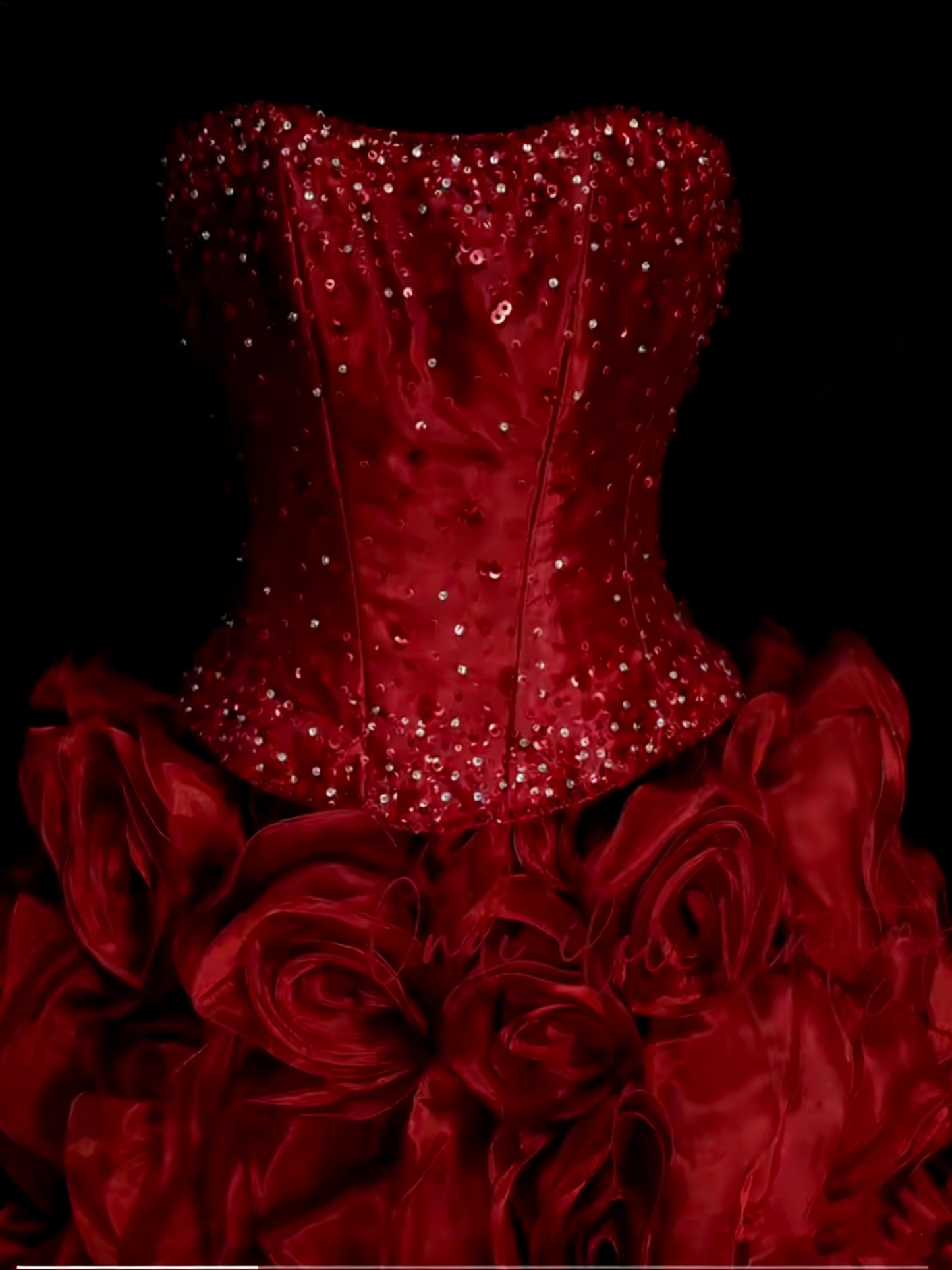 Modest Ball Gown Strapless Red Organza 80s Long Prom Dresses Inspiration Party Gowns Vintage Sweet 16 Dress N1307