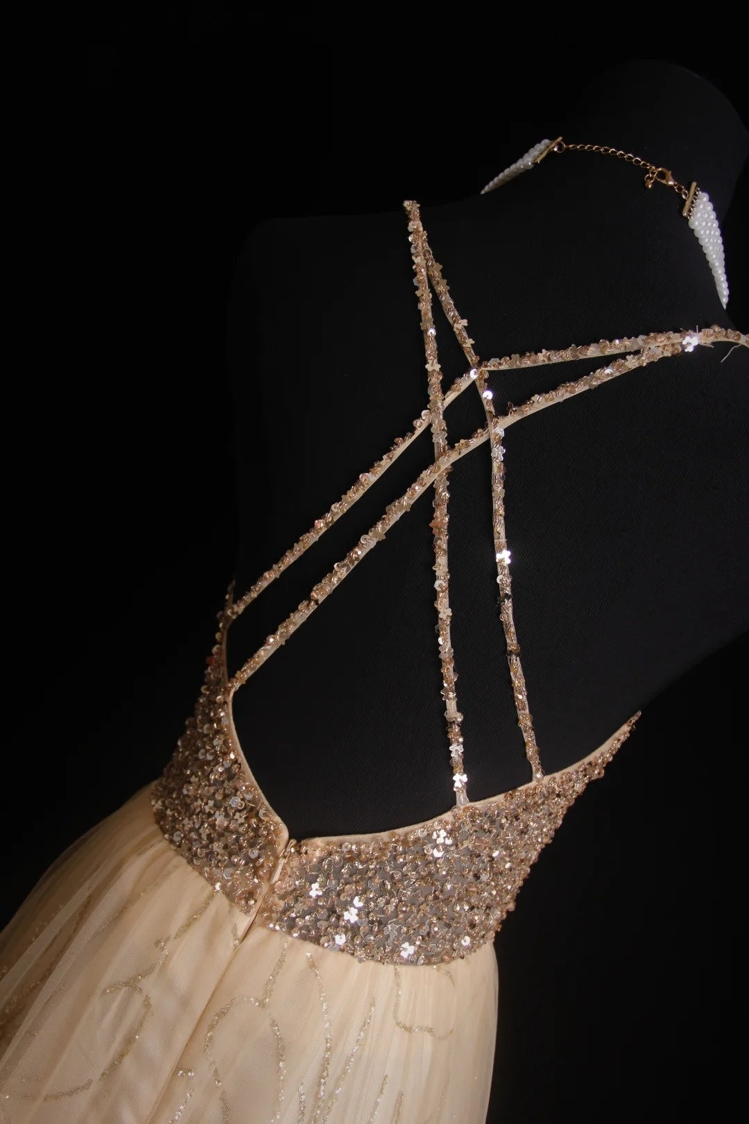 Retro A Line Spaghetti Straps Tulle Beaded Bodice 1950s Long Prom Dresses Inspo 18th Birthday Outfits Formal Dress N495