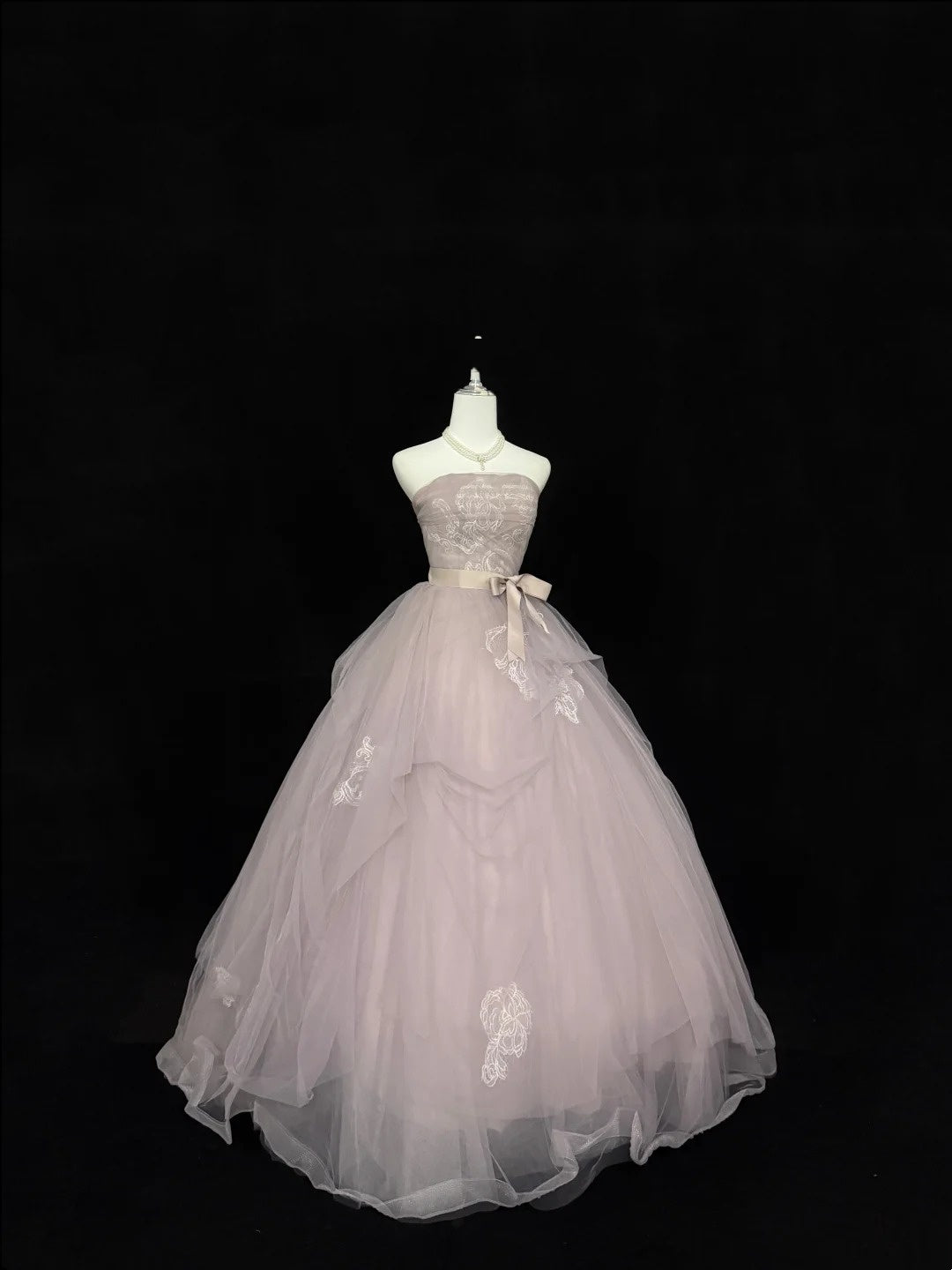 Sweet 16 Dresses Long Ball Gown Sweet Sixteen Long Birthday Dress Strapless Dusty Lilac Tulle Formal Gown RC0295