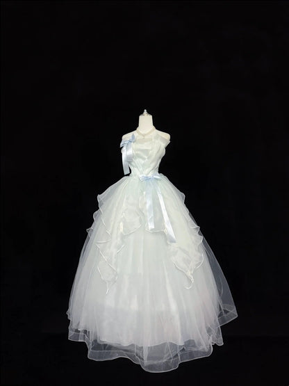 Cute Sweet 16 Dresses Long Ball Gown Strapless Tulle Formal Sweet Sixteen Birthday Gown RC0245