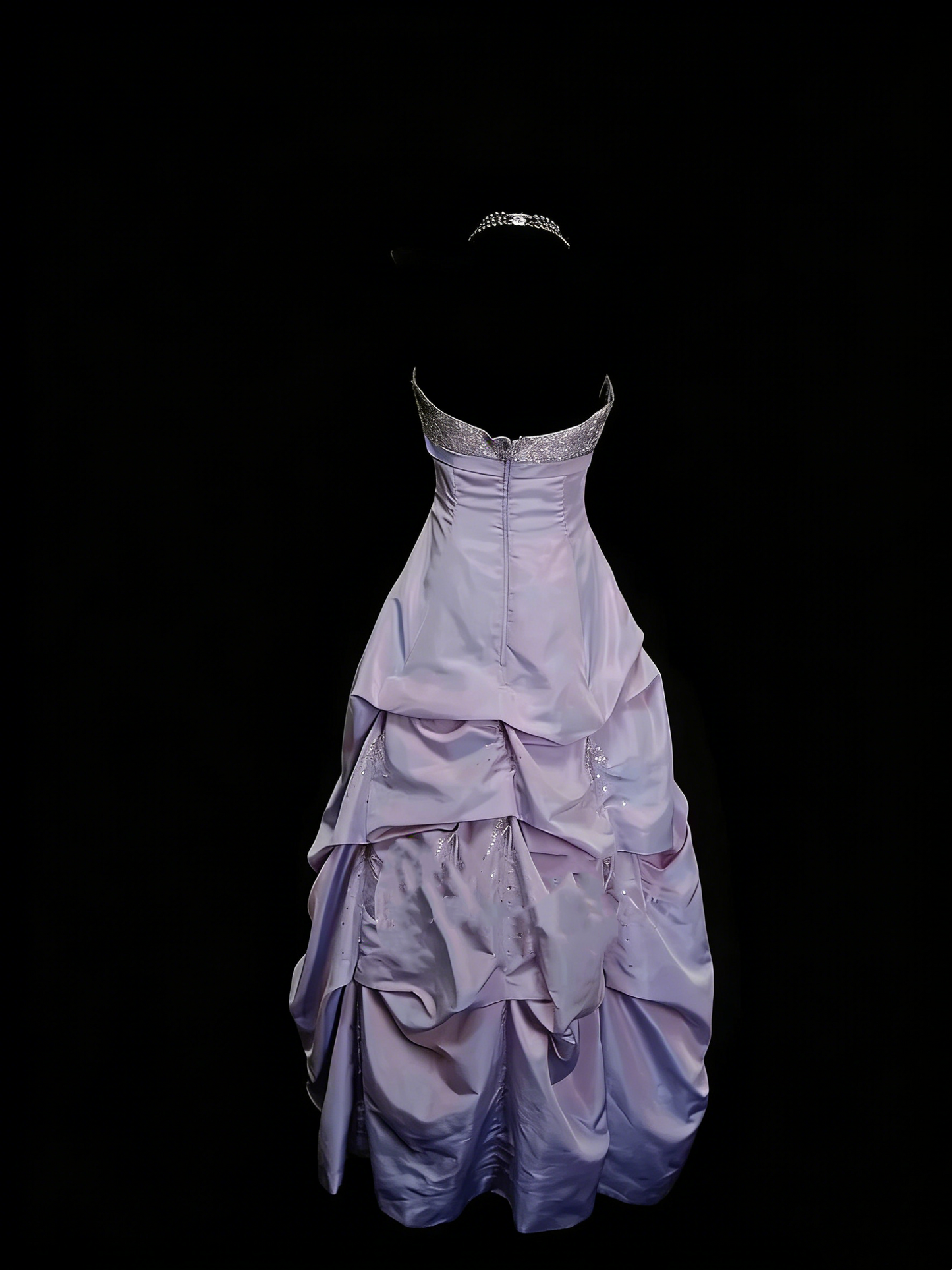 Vintage Ball Gown Halter Taffeta Lilac 90s 80s Sleeveless Prom Dresses Long Formal Party Gown N1442