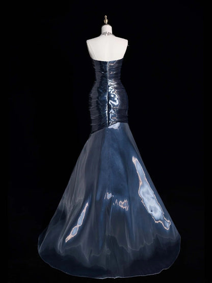 Stunning Mermaid Sweetheart Navy Blue Prom Dresses Inspiration Prom Dress Princess Graduation Dress B432
