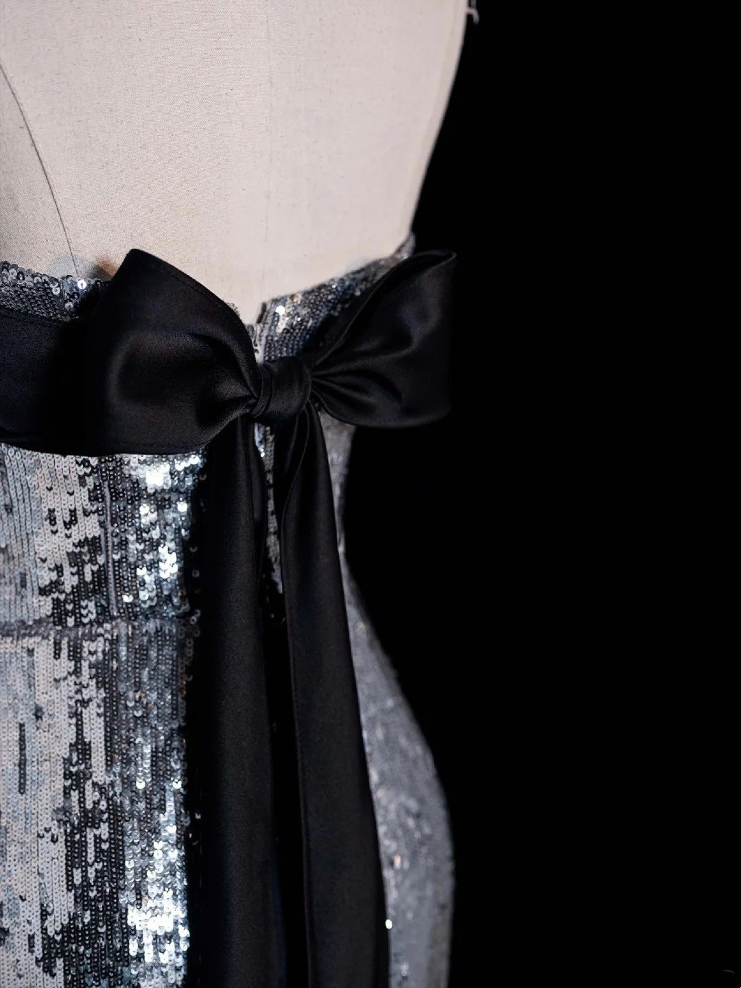 Sparkly Mermaid Strapless Grey Sequin Sleeveless Long Prom Dress For Women Girls Evening Dresses N666