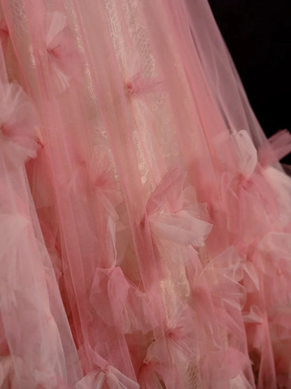 Classy Mermaid Halter Tulle Pink College Formal Outfit Long Prom Dress Graduation Dresses N1229