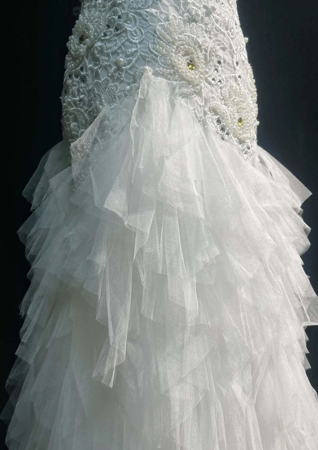 Simple Wedding Dresses Mermaid Sweetheart Lace And Tulle White Summer Beach Long Wedding Gown N3832