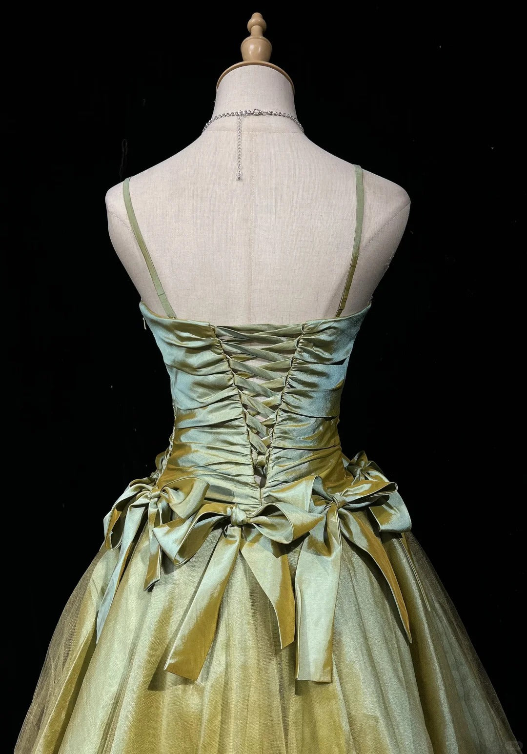 Vintage Ball Gown Spaghetti Straps Olive Green 12th Grad Short Mini length Aesthetic Look Homecoming Dresses RB4338