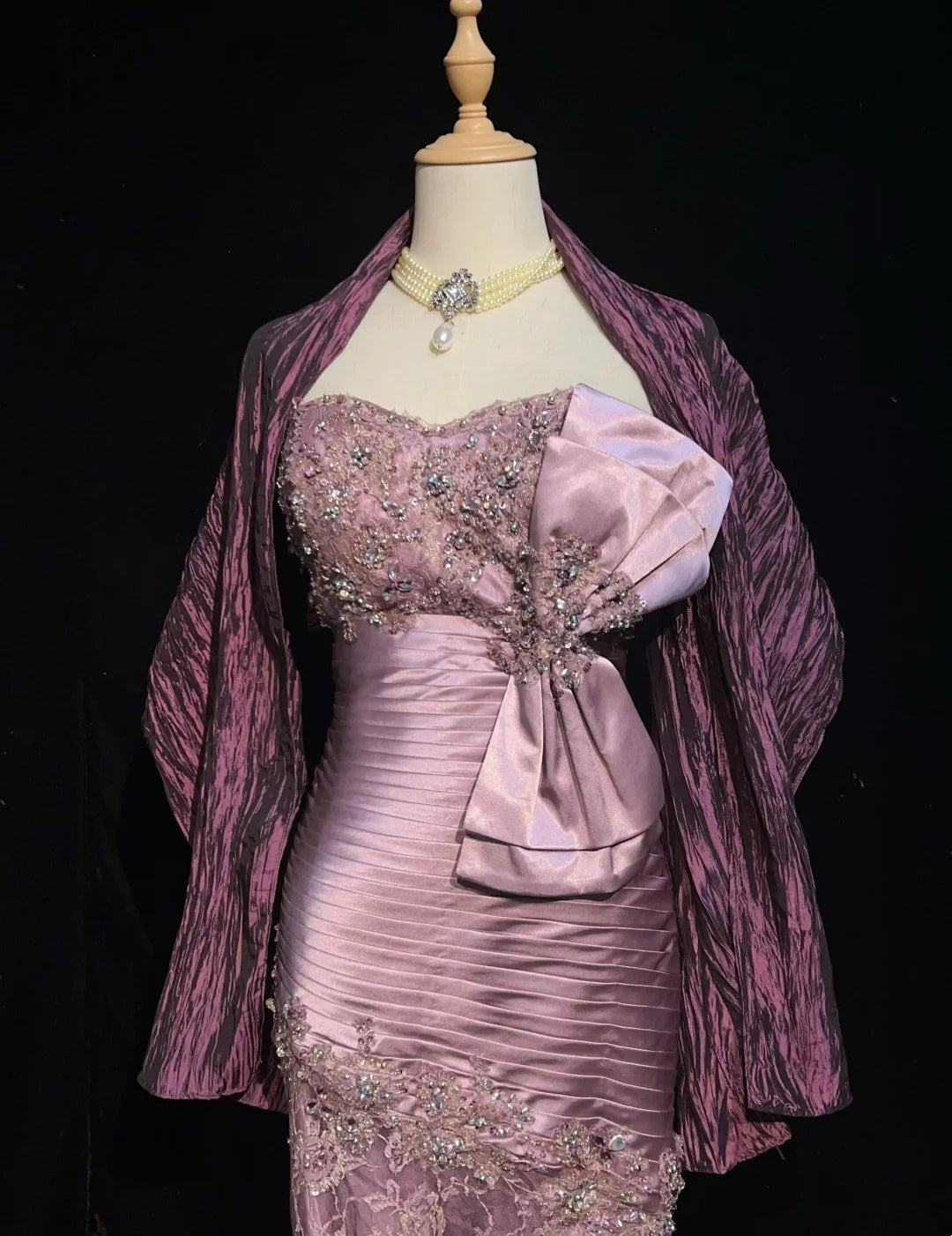 Elegant Prom Dresses Mermaid Sweetheart Lilac Tulle Lace With Beaded Long Formal Gown N2909