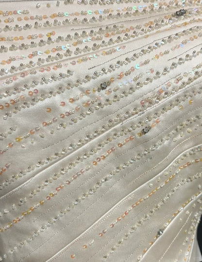 Vintage 20s Wedding Dresses Mermaid Strapless With Beading Summer Garden Long Bridal Gown N3683