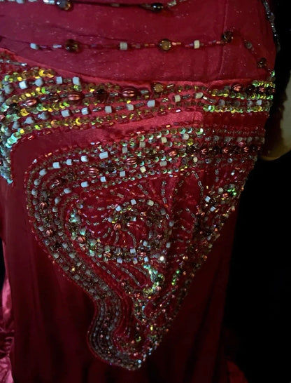 Vintage Prom Dresses Inspo Mermaid Halter 90s Burgundy Satin With Beading For Women Formal Gowns N3311