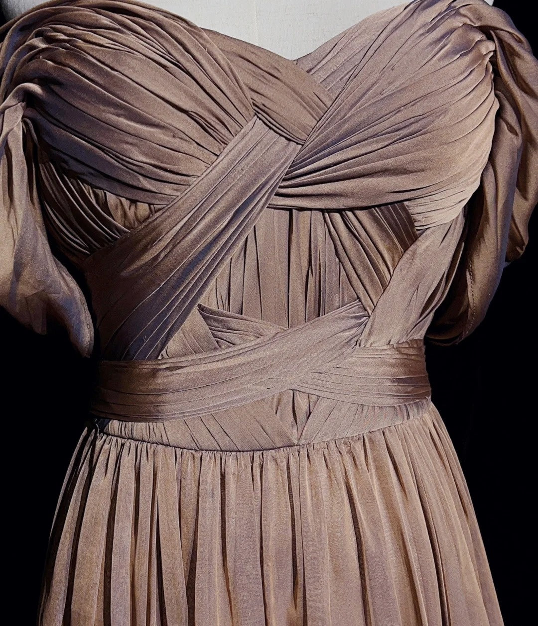 Vintage Prom Dresses 80s A Line Spaghetti Strap With Ruffled Long Evening Outfits N3454