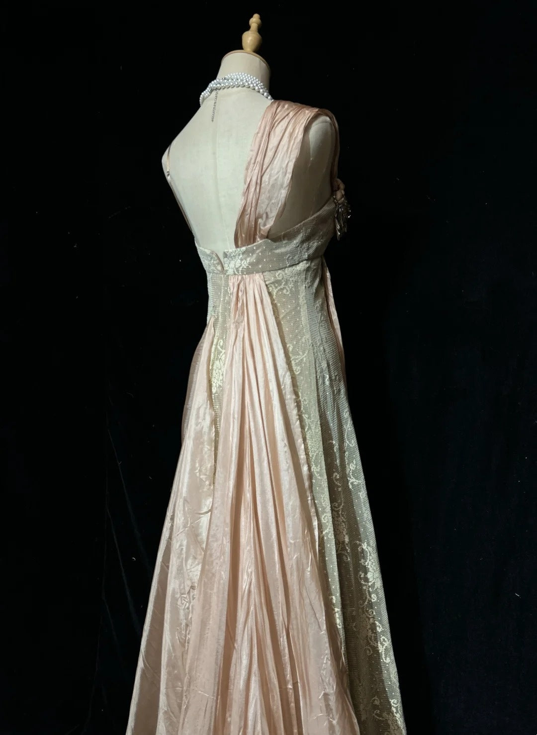 Vintage Prom Dresses Mermaid Spaghetti Straps Blush Pink Satin Long 80s Party Evening Formal Gown RC1143